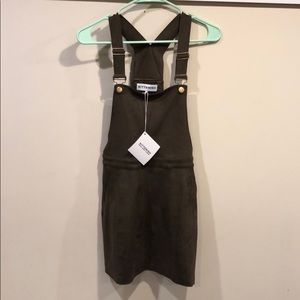 Kittenish Overall Dress